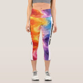 Smoky Watercolor PERSONALISIEREN Capri Leggings (Vorderseite)