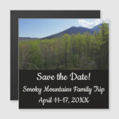 Smokygebirge in der Frühjahrslandschaft Magnetkarte (Vorne/Hinten)