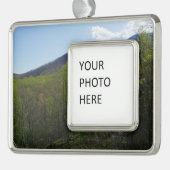 Smokygebirge in der Frühjahrslandschaft Rahmen-Ornament Silber (Links)