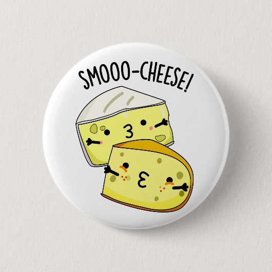 Smoo-Käse Funny Cheese Pun Button (Vorderseite)