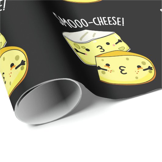 Smoo-Käse Funny Cheese Pun Dark BG Geschenkpapier (Rolleneckpunkt)