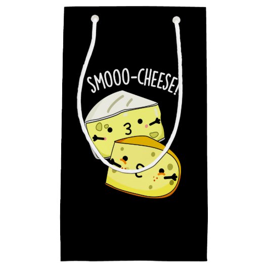 Smoo-Käse Funny Cheese Pun Dark BG Kleine Geschenktüte (Vorderseite)