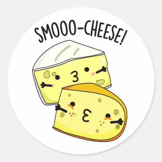 Smoo-Käse Funny Cheese Pun Runder Aufkleber (Vorderseite)
