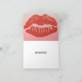 Smooch-Lippen danken Ihnen Dankeskarte (Innenseite)