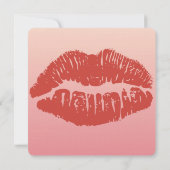 Smooch Lips Wedding Einladung (Rückseite)