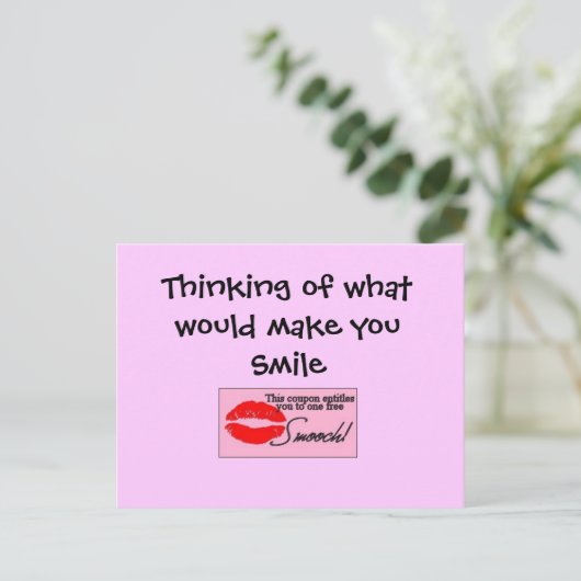 Smooch Postkarte (Stehend Vorderseite)