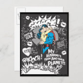 Smooch, Smack - Collage Postkarte (Vorne/Hinten)