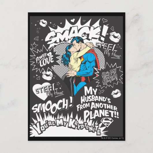 Smooch, Smack - Collage Postkarte (Vorderseite)