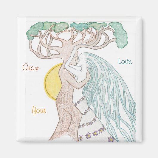 Smooching Tree Couple Magnet (Vorne)