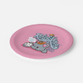 Smooshy breiartige Caley Miezekatzeplatte Pappteller (Schrägansicht)