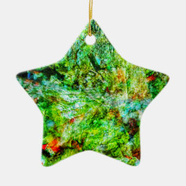 Smooth abstract ornament star,Yellow calming 