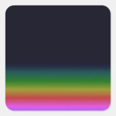 Smooth Black Rainbow Background Gradient Quadratischer Aufkleber (Vorderseite)