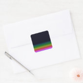 Smooth Black Rainbow Background Gradient Quadratischer Aufkleber (Umschlag)