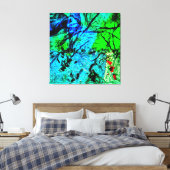 Smooth blue abstract Stretched Canvas Print,Calm  Leinwanddruck (Insitu (Schlafzimmer))