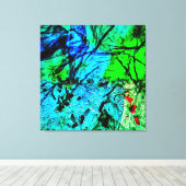 Smooth blue abstract Stretched Canvas Print,Calm  Leinwanddruck (Insitu (Holzboden))
