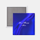 Smooth Blue Design Magnet (Vorderseite/Rückseite)