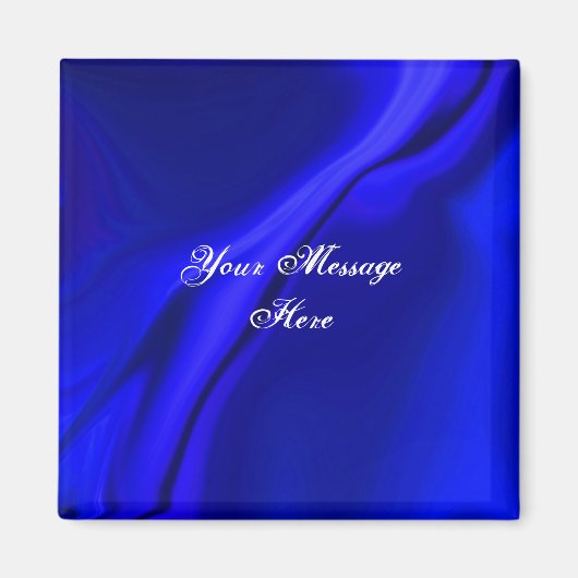 Smooth Blue Design Magnet (Vorne)