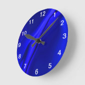 Smooth Blue Design Runde Wanduhr (Winkel)
