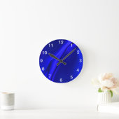 Smooth Blue Design Runde Wanduhr (Zuhause)