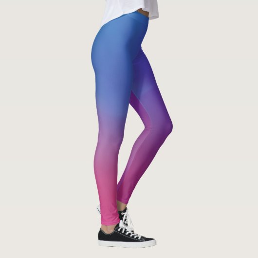 Smooth Blue to Red Ombre Gradient Leggings (Rechts)