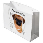 Smooth Brussels Griffon History Große Geschenktüte (Rückseite Schrägansicht)