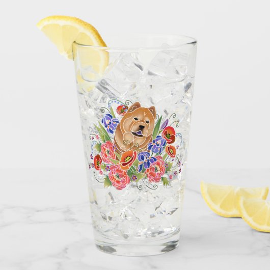 SMOOTH Chow 16 oz Glasdesign vorne & hinten Glas (Vorderseite Ice)