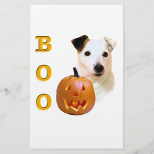 Smooth Coat Parson Russell Terrier Halloween BOO Briefpapier