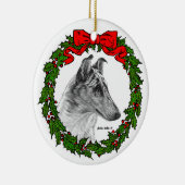 Smooth Collie Art von Glenda S. Harlan Keramik Ornament (Rechts)