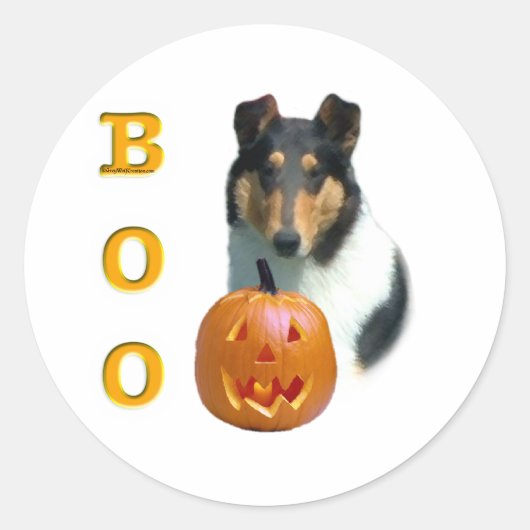 Smooth Collie Boo - Aufkleber (Vorderseite)
