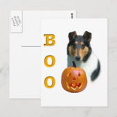 Smooth Collie Boo Postkarte (Vorne/Hinten)