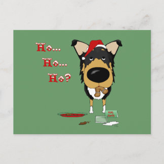 Smooth Collie Christmas Feiertagspostkarte