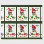 Smooth Collie Christmas Merry Geschenkpapier (Flach)