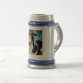 Smooth Collie Dog Bierglas (VorderseiteRechts)