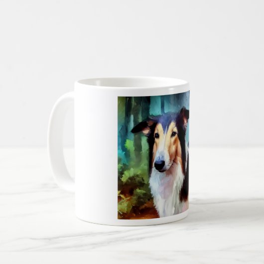 Smooth Collie Dog Kaffeetasse (Vorderseite Links)