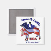 Smooth Collie Geschenke Magnet (Vorderseite/Rückseite)