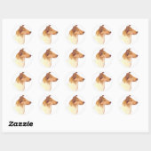 Smooth Collie Geschenke Runder Aufkleber (Blatt)