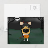 Smooth Collie Halloween Postkarte (Vorne/Hinten)