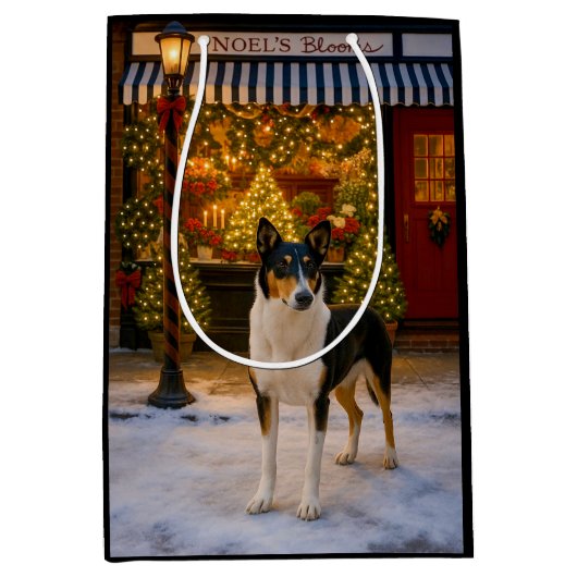 Smooth Collie Holiday  Mittlere Geschenktüte (Vorderseite)
