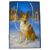 Smooth Collie Holiday  Mittlere Geschenktüte (Vorderseite)