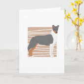 Smooth Collie Karte (Gelbe Blume)