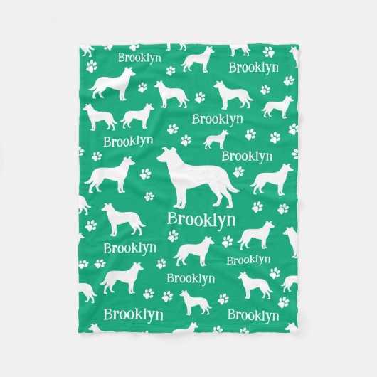Smooth Collie Personalized Dog Blanket Fleecedecke (Vorderseite)