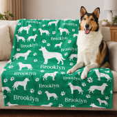 Smooth Collie Personalized Dog Blanket Fleecedecke