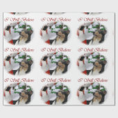 Smooth Collie trifft Weihnachten Geschenkpapier (Flach)