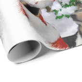Smooth Collie trifft Weihnachten Geschenkpapier (Rolleneckpunkt)