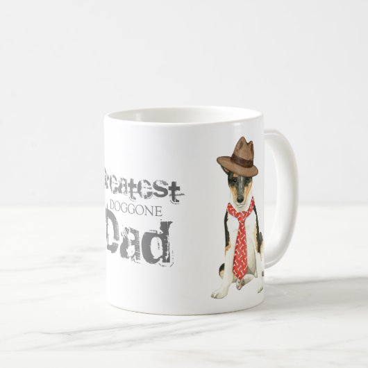 Smooth Collie Vater Kaffeetasse (VorderseiteRechts)