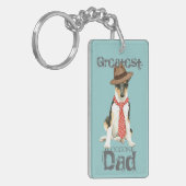 Smooth Collie Vater Schlüsselanhänger (Vorderseite links)