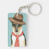 Smooth Collie Vater Schlüsselanhänger (Rückseite)