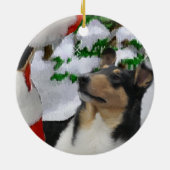 Smooth Collie Weihnachtsgeschenke Ornament (Hinten)