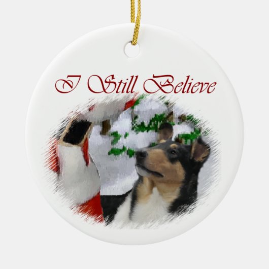 Smooth Collie Weihnachtsgeschenke Ornament (Vorne)