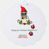 Smooth Collie Weihnachtsgeschenke Ornament Karte (Rückseite)